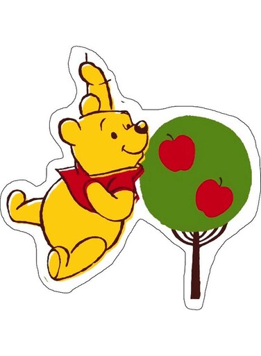 Winnie The Pooh Design Decorative Wall Sticker Multicolour