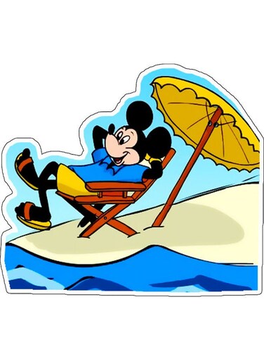 Cartoon Printed Decorative Wall Sticker Multicolour