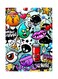 Printed Wall Sticker Multicolour 20cm