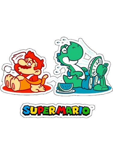 Super Mario Wall Sticker Multicolour