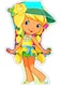 Girl Design Decorative Wall Sticker Multicolour