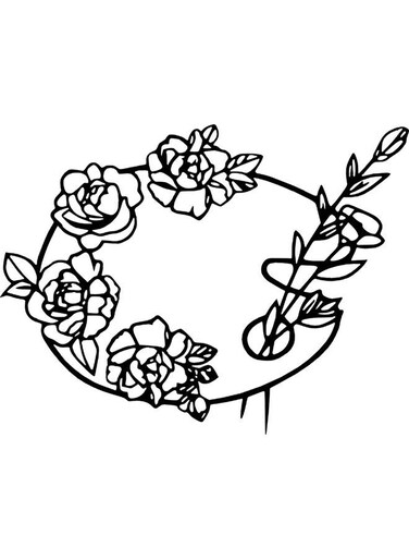 Decorative Wall Sticker Black 20cm