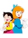 Cute Character Printed Wall Sticker Multicolour