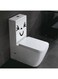 Smile Happy Face Wall Sticker For Toilet Lid Rest Room Bathroom Black 20*12cm