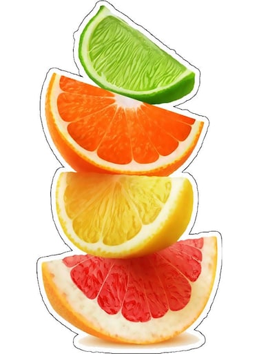 Fruits Design Decorative Wall Sticker Multicolour