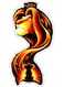 The Lion King-Simba Printed Wall Sticker Orange/Yellow/Black