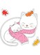 Cat Design Decorative Wall Sticker Multicolour