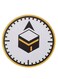 Qibla Sign for Praying 3pcs Bundle of Vinyl Sticker Signage to indicate Qibla Vinyl Decal Stickers for Muslim Kaaba ROUND 04