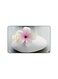 PRINTED BANK CARD STICKER Beautiful White Rocks Picture With Pink Flowers