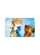 PRINTED BANK CARD STICKER Cute Girl Drawing With Teddy Bear In Winter