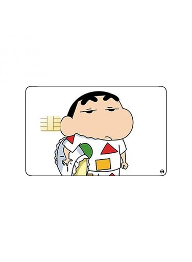 PRINTED BANK CARD STICKER Shinnosuke From Crayon Shin Chan Anime