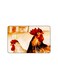 PRINTED BANK CARD STICKER Colorful Rooster And Chicken Drawing With Flowers