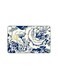 PRINTED BANK CARD STICKER Beautiful Flowers Drawing In Blue
