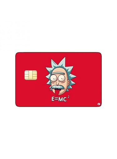 PRINTED BANK CARD STICKER Animation Rick From Rick And Morty Sitcom