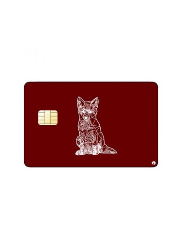 PRINTED BANK CARD STICKER Aesthetic Cat Drawing