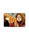 PRINTED BANK CARD STICKER Cute Girl Drawing With White Cat