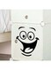 Smiley Face Designed Decorative Wall Sticker Black 18x22cm