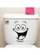 Smiley Face Designed Decorative Wall Sticker Black 18x22cm