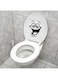 Smiley Face Designed Decorative Wall Sticker Black 18x22cm