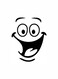 Smiley Face Designed Decorative Wall Sticker Black 18x22cm