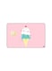 PRINTED BANK CARD STICKER Delicious Ice Cream Cone Draiwng With Cherry