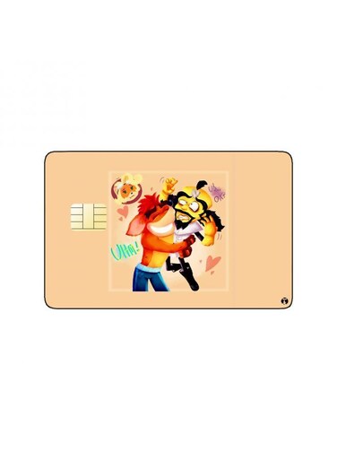 PRINTED BANK CARD STICKER Crash And Doctor Neo Cortex From Crash Bandicoot Video Game