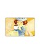 PRINTED BANK CARD STICKER Cute Girl Drawing Sipping Tea Vintage Art