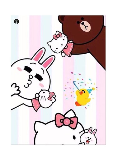 Printed Wall Sticker Multicolour 20cm