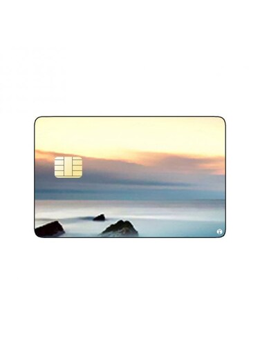 PRINTED BANK CARD STICKER Aesthetic Sea Drawing