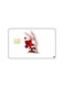 PRINTED BANK CARD STICKER Cute Rabbit Drawing With Red Hearts