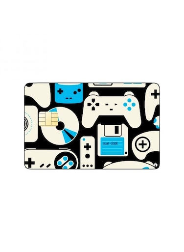 PRINTED BANK CARD STICKER Vintage Video Games Joysticks