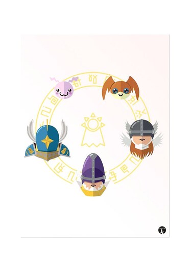 Printed Wall Sticker Multicolour 20cm