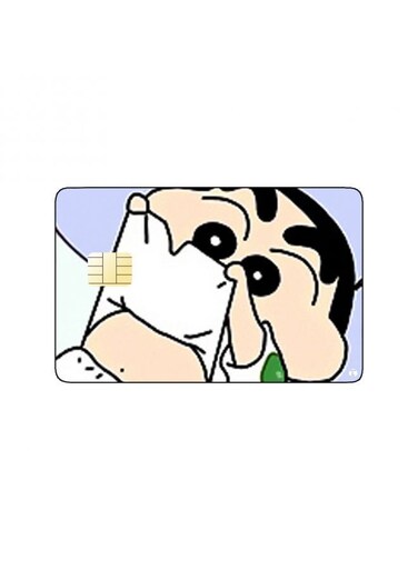 PRINTED BANK CARD STICKER Shinnosuke From Crayon Shin Chan Anime