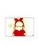 PRINTED BANK CARD STICKER Cute Girl Drawing With Red Heart