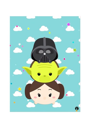 Printed Wall Sticker Multicolour 20cm