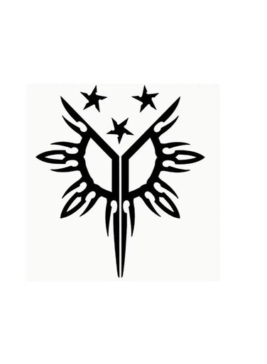 1pc Filipino Sun And Three Stars Decal Vinyl Sticker For Cars Trucks Van Walls Laptop