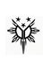 1pc Filipino Sun And Three Stars Decal Vinyl Sticker For Cars Trucks Van Walls Laptop
