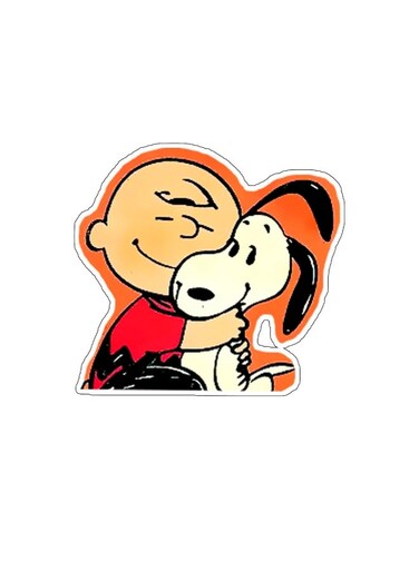 Snoopy Printed Wall Sticker Multicolour 10x10cm