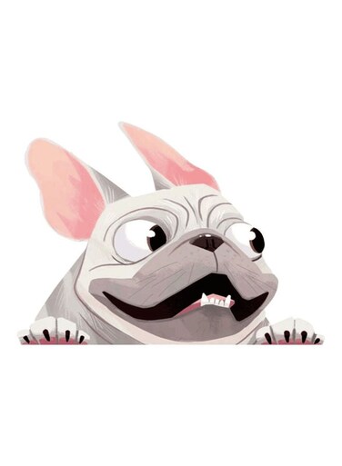 Funny Face Pug Dog Sticker For Car Back Window