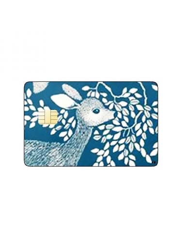 PRINTED BANK CARD STICKER Aesthetic Wild Animals Drawing
