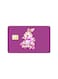 PRINTED BANK CARD STICKER Cute Rabbits Family Drawing