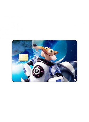 PRINTED BANK CARD STICKER Animation Scrat From Ice Age By 20Th Century