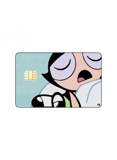 PRINTED BANK CARD STICKER Animation Buttercup From The Powerpuff Girls By Cartoon Network