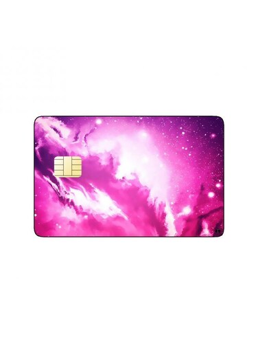 PRINTED BANK CARD STICKER Aesthetic Colorful Starry Sky Drawing