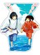 Cute And Adorable Characters Printed Wall Sticker Multicolour