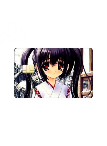 PRINTED BANK CARD STICKER Cute Anime Girl
