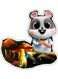 Rabbit Design Decorative Wall Sticker Multicolour