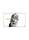 PRINTED BANK CARD STICKER Aesthetic Grey Cat Drawing