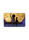 PRINTED BANK CARD STICKER Cute Girl Drawing With Cat On Roof