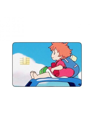 PRINTED BANK CARD STICKER Ponyo Anime